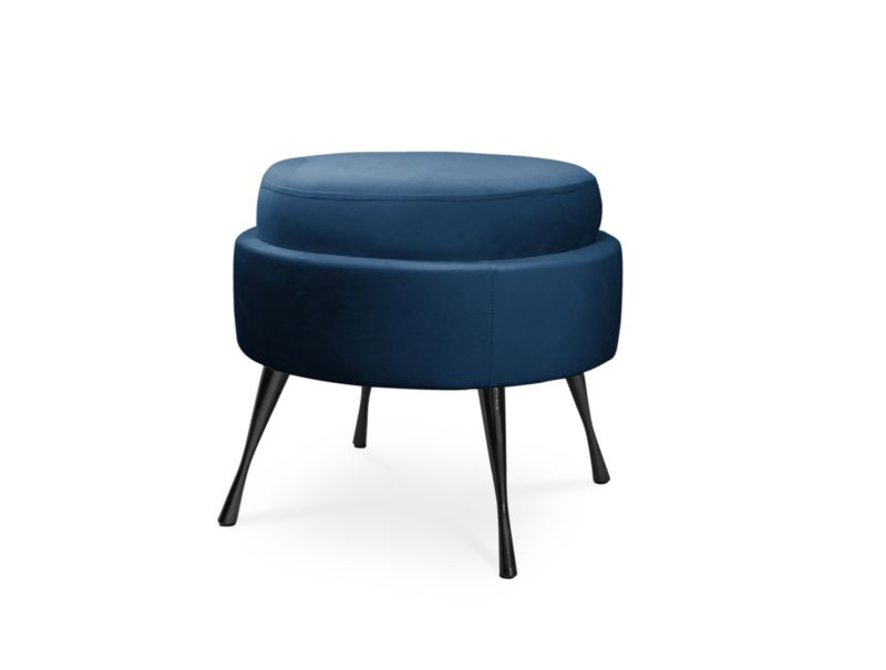 Pufa Bettso Muszelka na metalowych czarnych nogach granatowy 1szt.