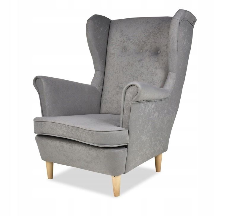 Fotel uszak do salonu Family Meble ARI jasno siwy 1szt