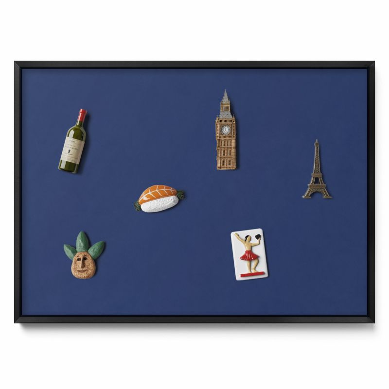 Tablica magnetyczna Tulup 70x50 cm Kolor granatowy w czarnej ramie 1 szt.