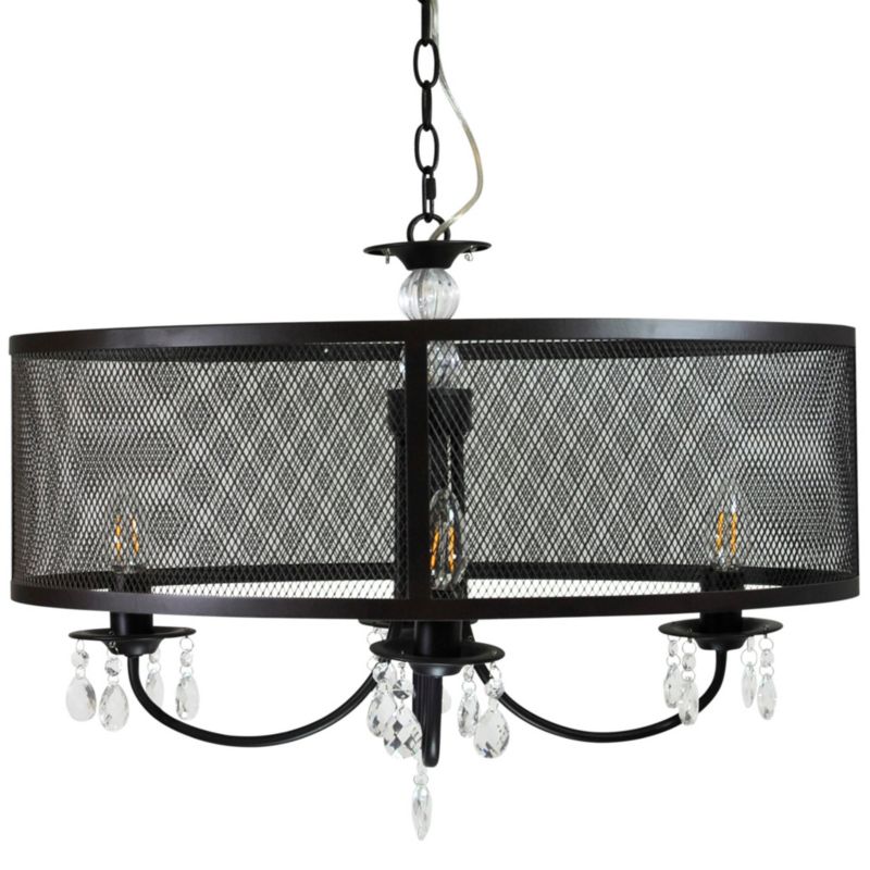 Lampa wisząca Polux Bresso czarna wym: 100 x 30 x 60 cm 4xE14 x 1 szt.