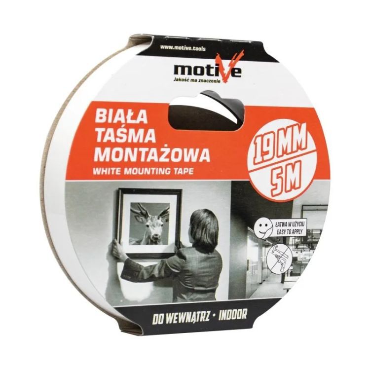 Taśma montażowa Motive biała 19mm/5m 1 szt.