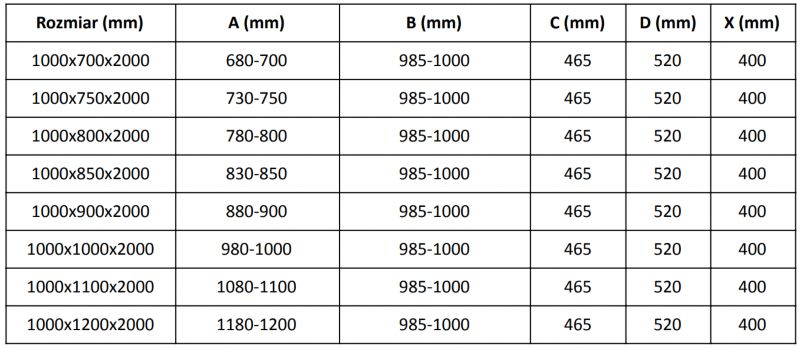 Kabina prysznicowa Mexen Velar rozsuwana 100 x 70 cm szron nikiel szczotkowany 1 szt.