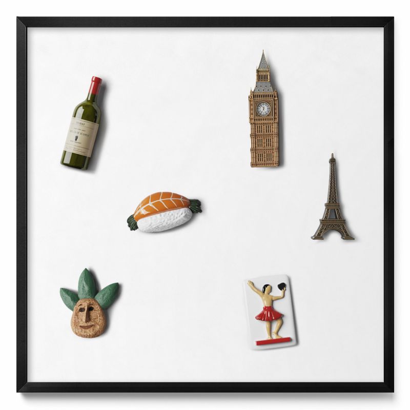 Tablica magnetyczna na ścianę Tulup 50x50 cm Kolor biały w czarnej ramie 1 szt.