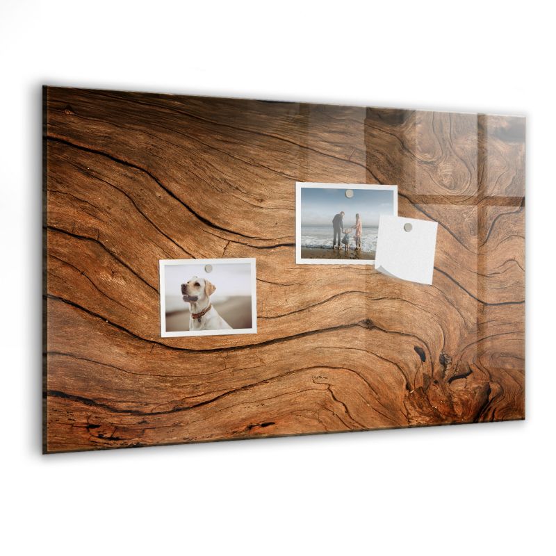 Szklana tablica magnetyczna z białym markerem Wallfluent 60x40 cm Stare drewno 1 szt.