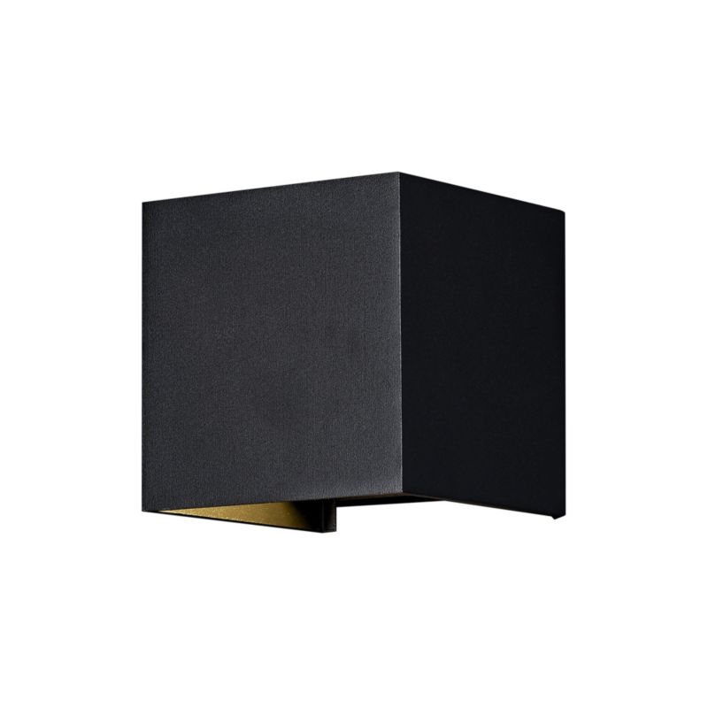 Kinkiet ścienny zewnętrzny Maytoni Fulton czarny LED 6W 3000K 400lm IP54 wym: 10 x 10 x 10 cm metal - 1 szt.