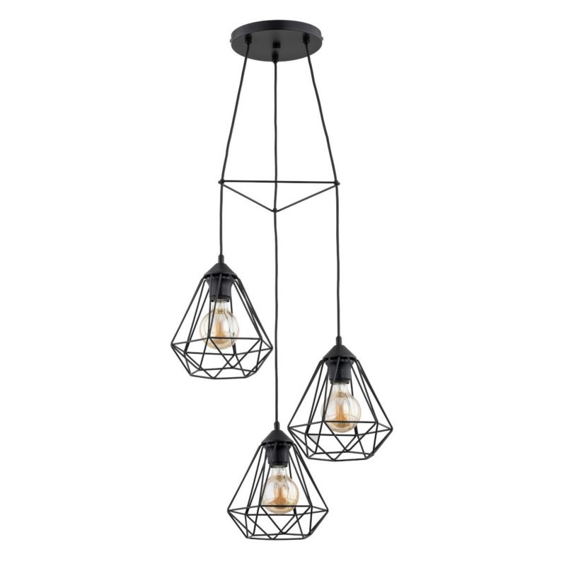 Lampa wisząca Alfa Kosmos 2425 czarna nad stół 3xE27 x 15W 1 szt.