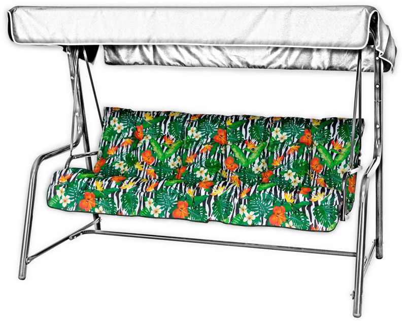 Poduszka na huśtawkę ogrodową AMPO 135 cm zielony czerwony 1 szt.