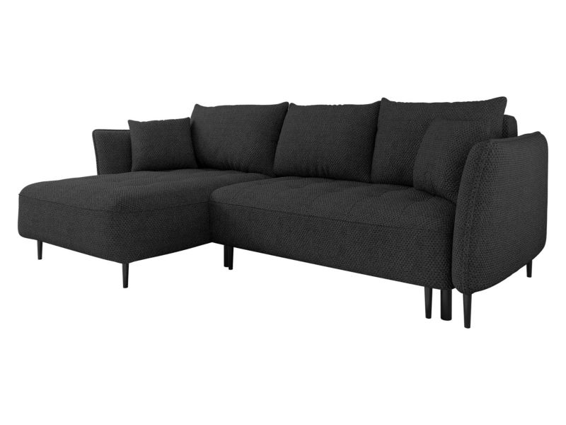 Narożnik MIRJAN 24 z funkcją spania Bari lewy grafitowy plusz 1 szt.