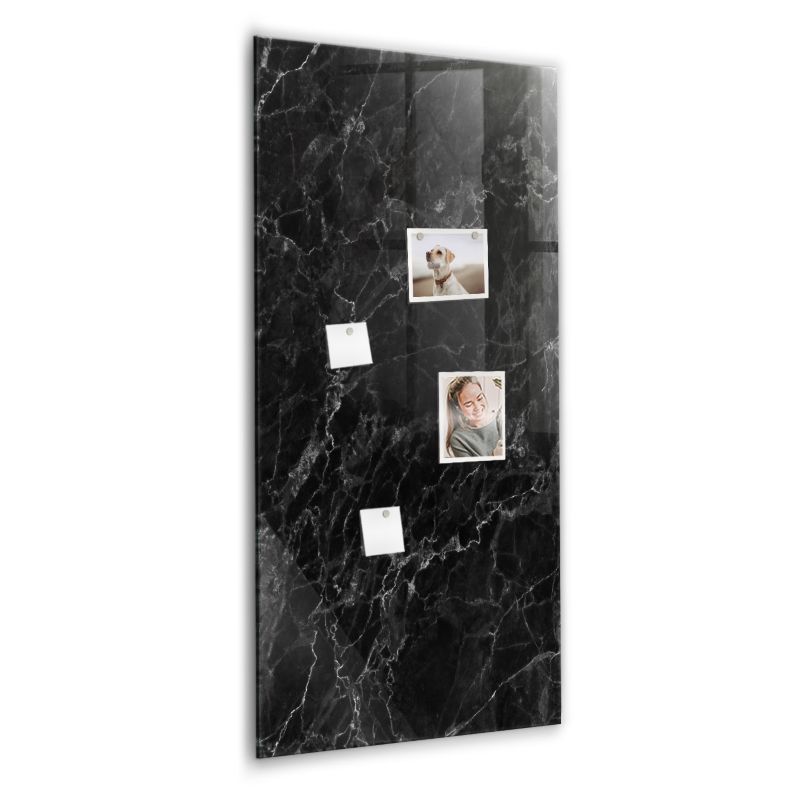 Szklana tablica magnetyczna z białym markerem Wallfluent 60x120 cm Ciemny marmur 1 szt.