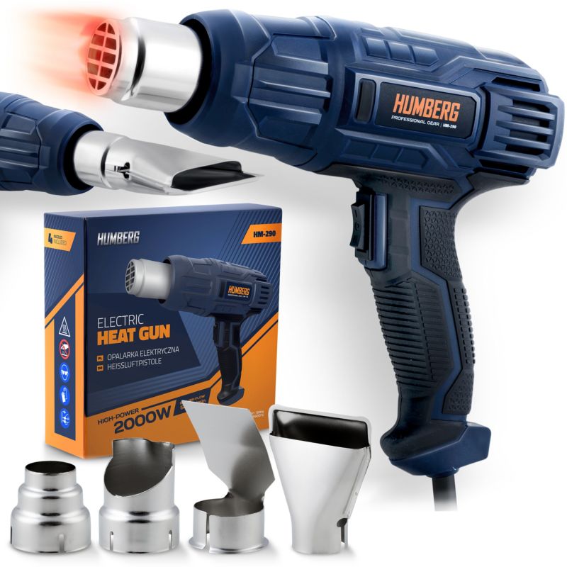 Opalarka elektryczna Humberg dwa biegi 2000W 600 stopni 4 dysze 1 szt.