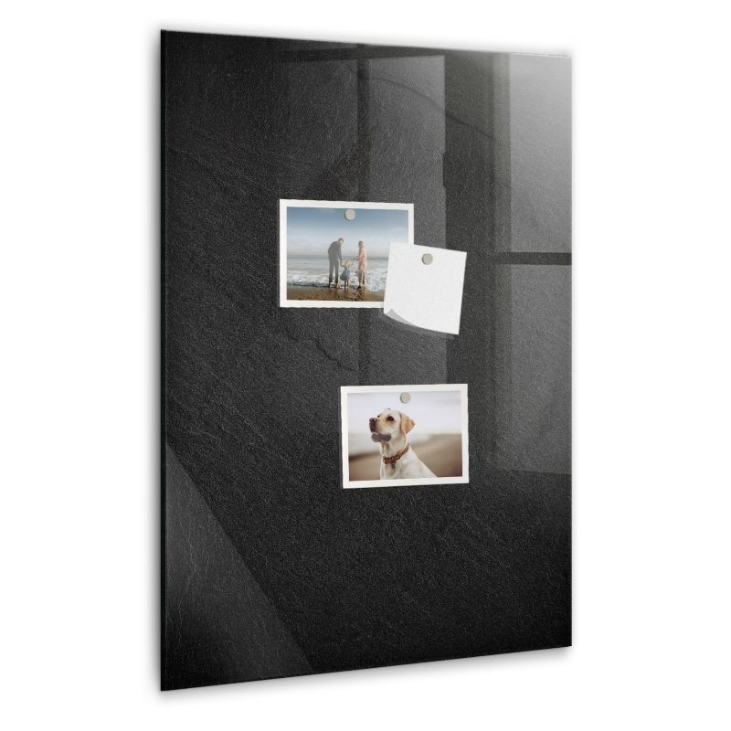 Szklana tablica magnetyczna Wallfluent 40x60 cm Ciemna skała Biały marker 1 szt.