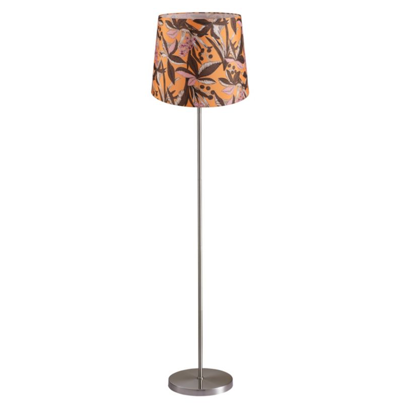 Lampa podłogowa Sanico Goldlux scarlet nikiel abażur stożek 35cm yellow nature E27 IP20 - 1 szt.
