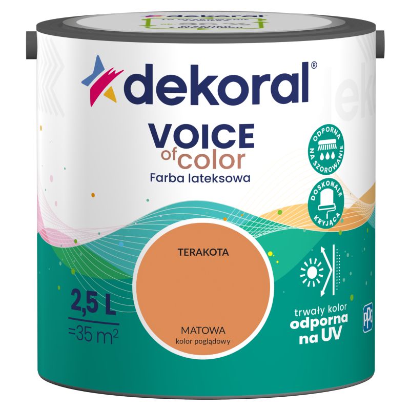 Farba kolorowa Dekoral Voice of Color terakota 2,5 l