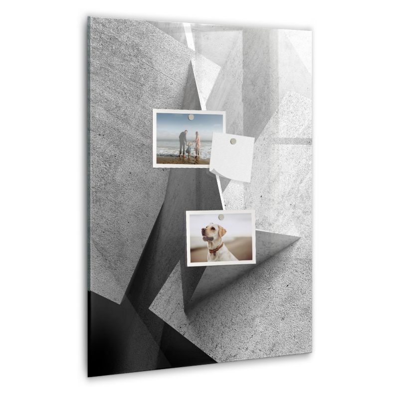 Szklana tablica magnetyczna Wallfluent 40x60 cm Abstrakcja geometryczna Czarny marker 1 szt.