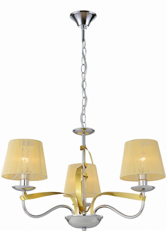 Żyrandol Candellux Diva chromowany-złoty-żółty wym: 100 x 60 x 60 cm 3xE14 x 40W 1 szt.