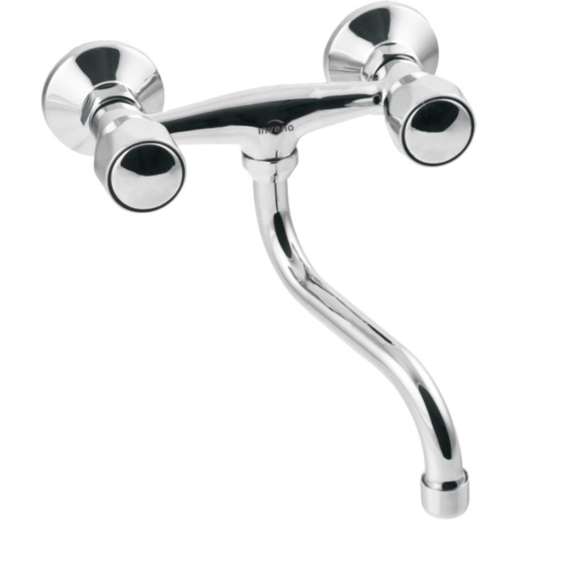 Bateria kuchenna zlewozmywakowa Invena Modena chrom z wylewką typu S 1 szt.