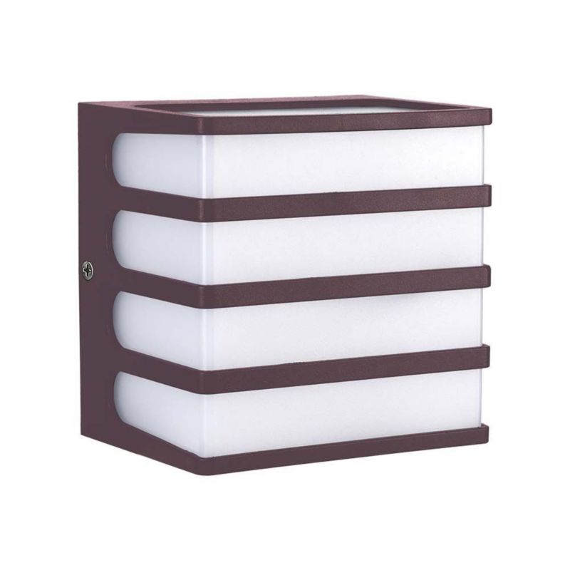 Kinkiet ścienny zewnętrzny V-TAC brązowy LED 8W 4000K 800lm IP65 wym: 12 x 12 x 9,2 cm tworzywo sztuczne - 1 szt.