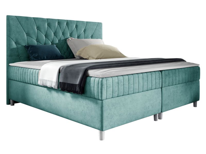 Łóżko kontynentalne MIRJAN 24 Prowansja 180x200 morski 1 szt.