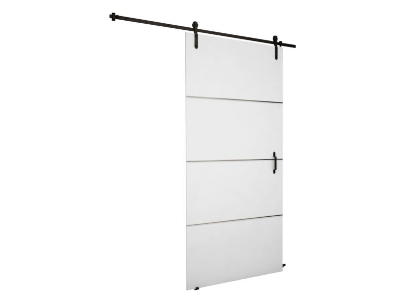 Drzwi przesuwne wewnętrzne MIRJAN 24 Retro Plus 90 + samodomykacz biały 1 kpl.