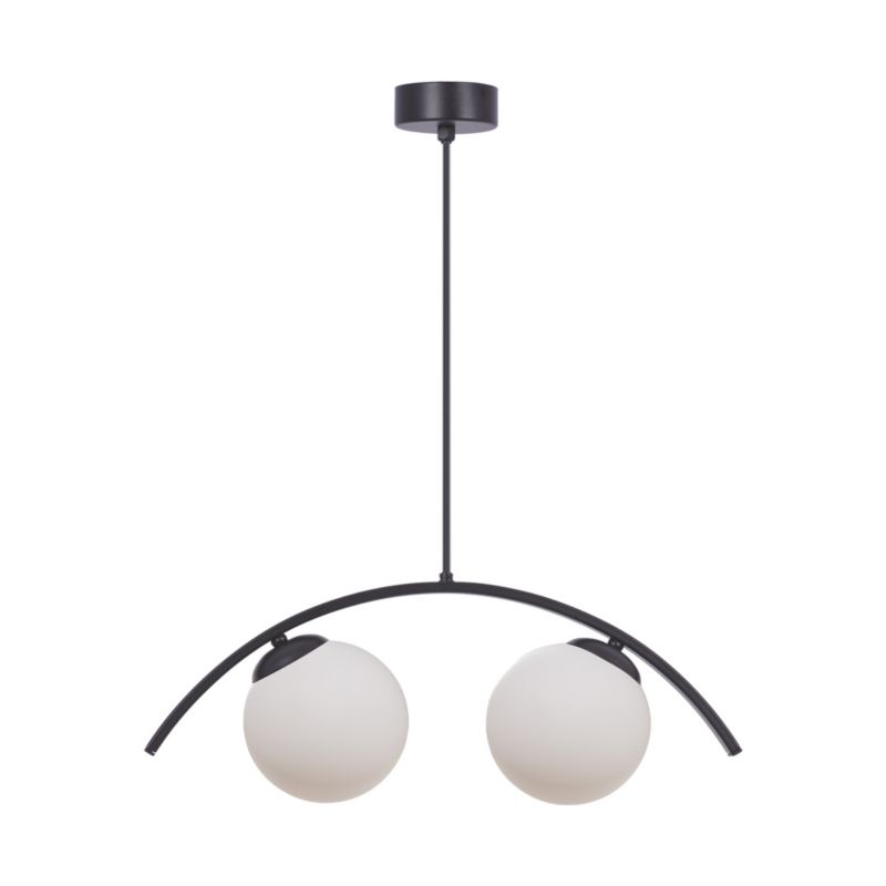 Lampa sufitowa Zuma Line Wave czarno-białe szkło wym: 95 x 50 x 14 cm 2xE14 x 8W 1 szt.