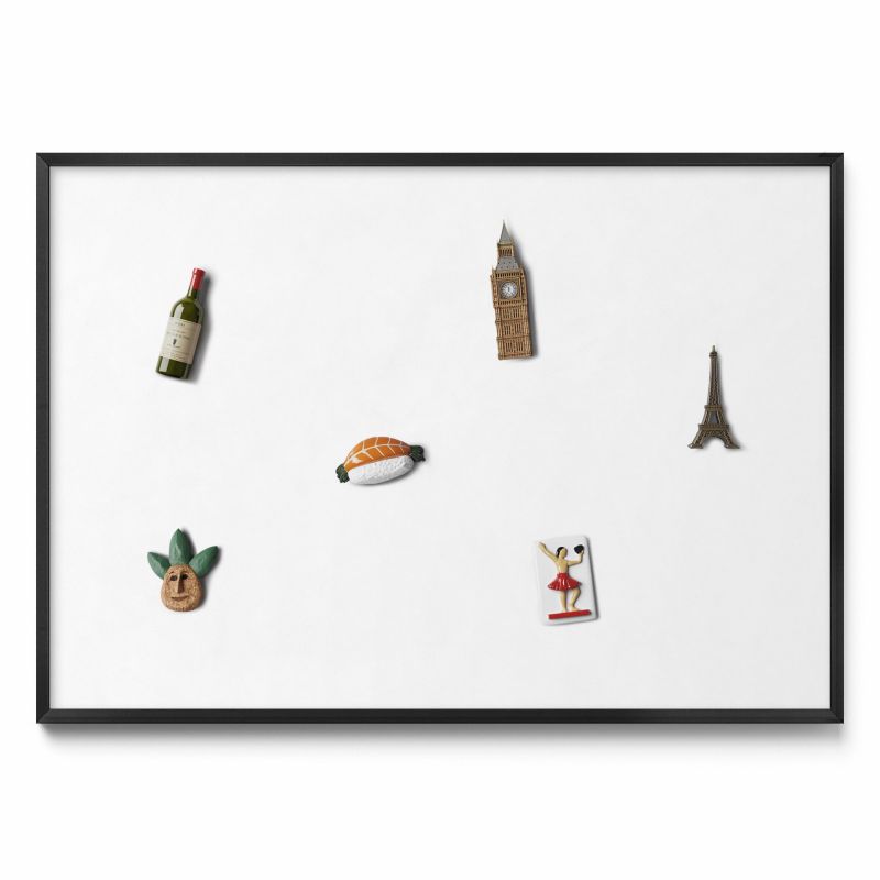 Tablica magnetyczna na ścianę Tulup 100x70 cm Kolor biały w czarnej ramie 1 szt.