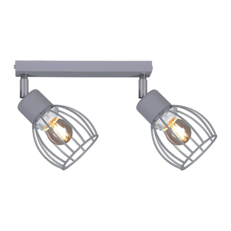 Lampa sufitowa wisząca Kaja Mika 1780 szara szerokość 26 cm 2xE27 x 60W 1 szt.