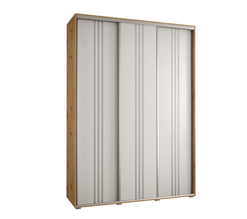 Szafa przesuwna Abiks DAVOS 6 wysoka szer.170cm gł.45cm artisan/biały/srebrny 1szt.