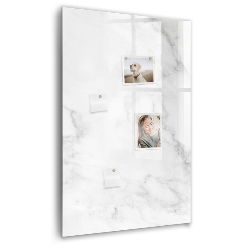 Szklana tablica magnetyczna Wallfluent 60x90 cm Marmur Czarny marker 1 szt.