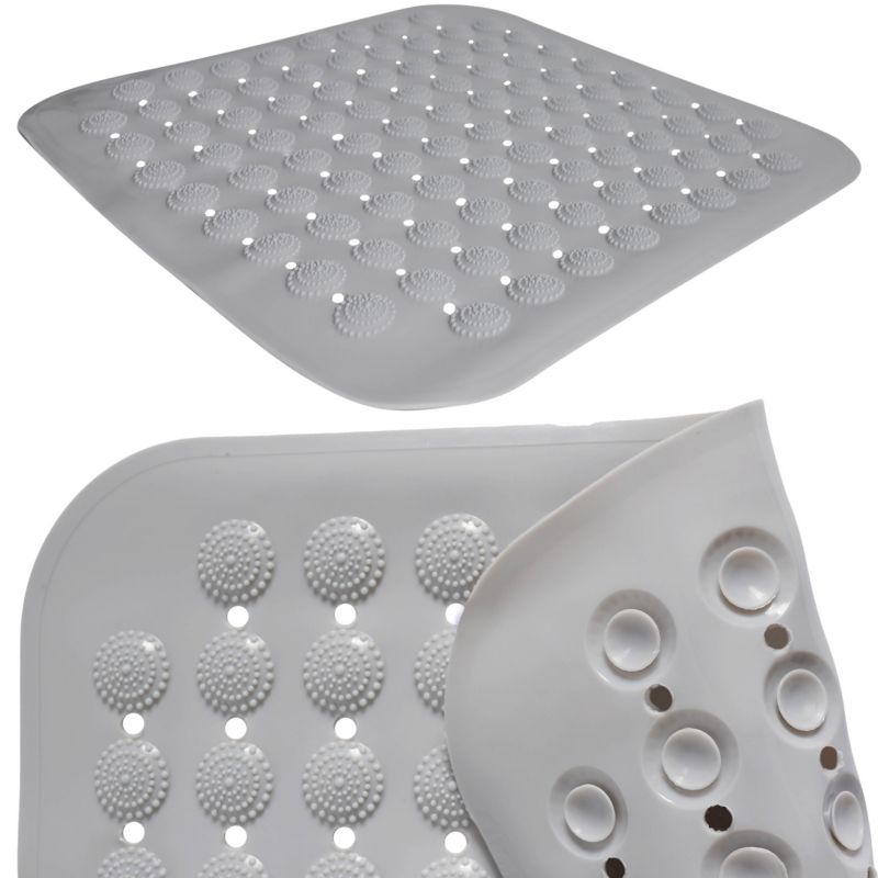 Mata antypoślizgowa Sepio 43,5x43,5 szara kwadratowa 1 szt.