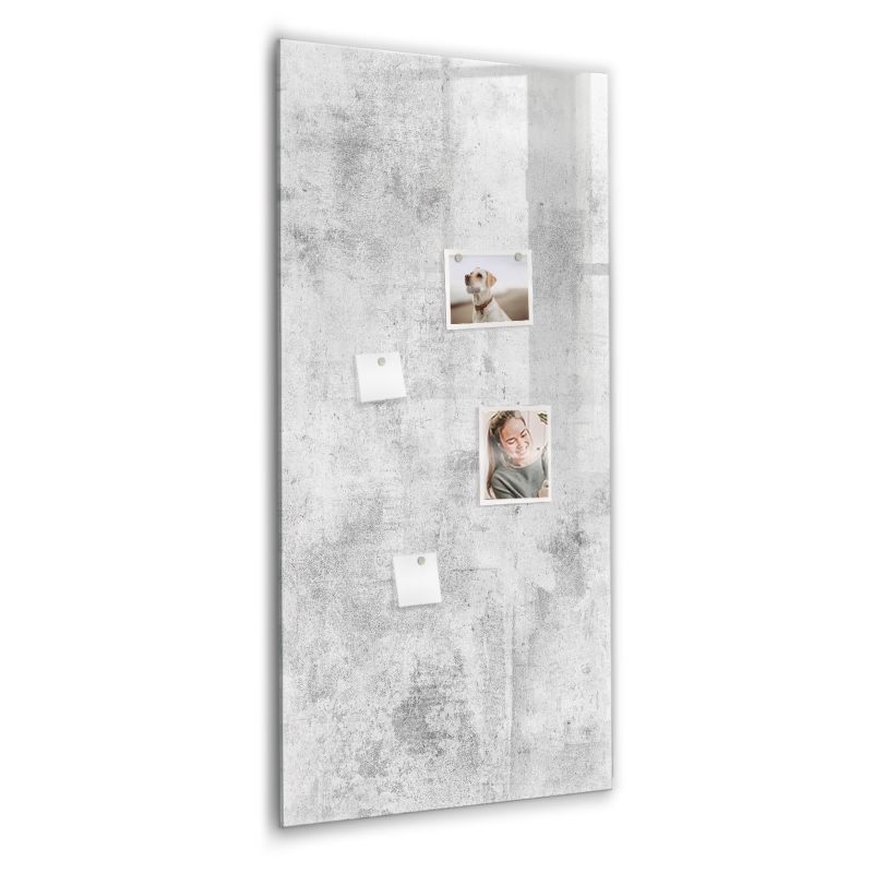 Szklana tablica magnetyczna Wallfluent 60x120 cm Betonowy mur Czarny marker 1 szt.