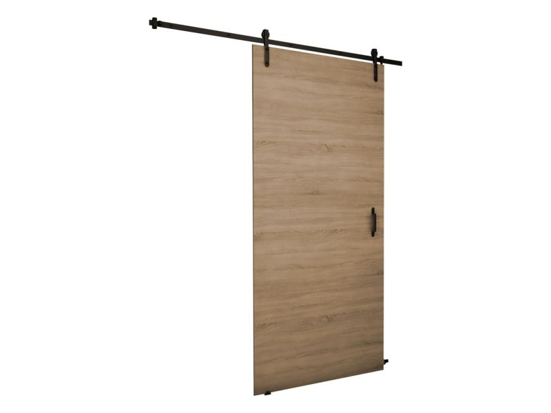 Drzwi przesuwne wewnętrzne MIRJAN 24 Retro 80 + samodomykacz dąb sonoma 1 kpl.