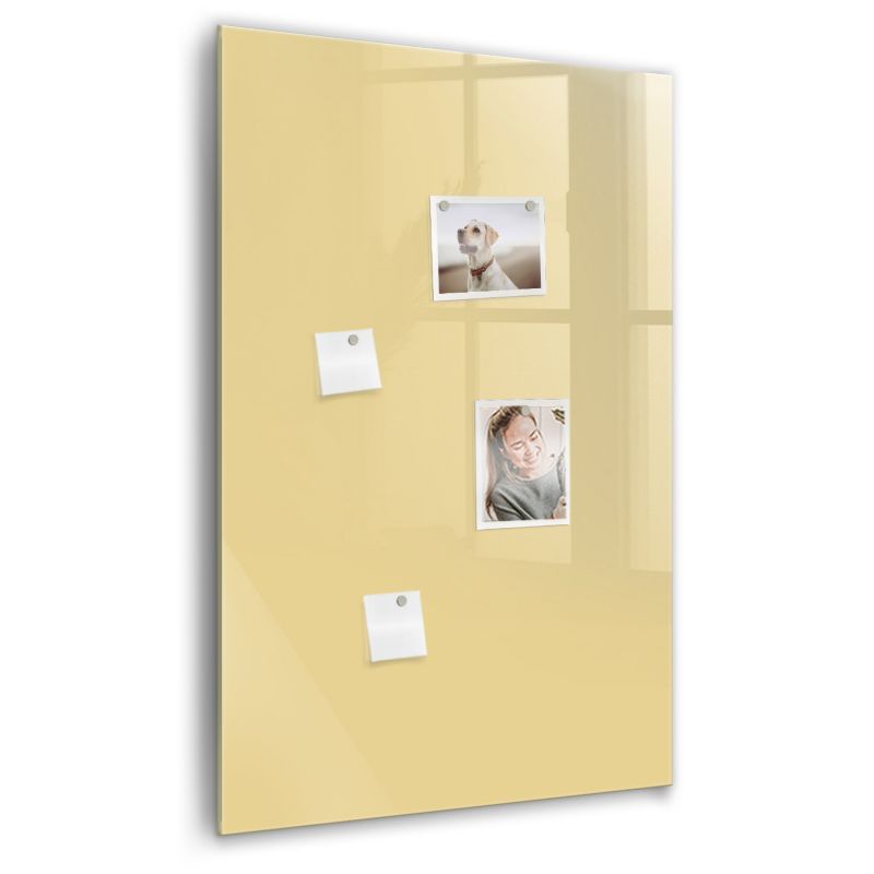 Szklana tablica magnetyczna Wallfluent 60x90 cm Kolor kremowy Czarny marker 1 szt.