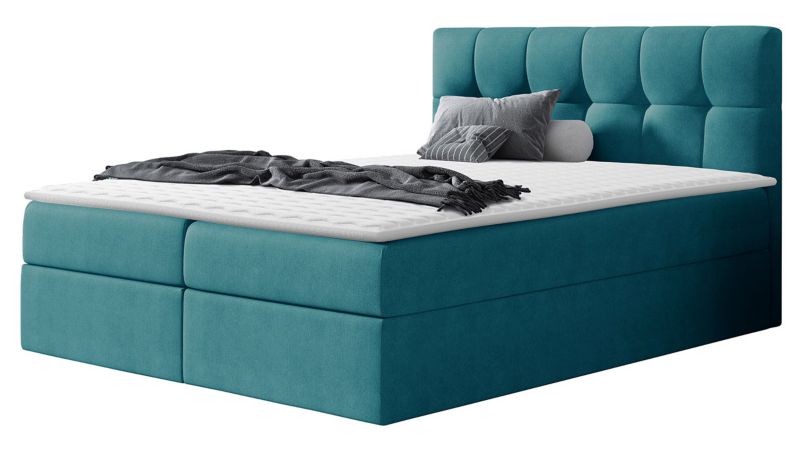 Łóżko kontynentalne MIRJAN 24 Rico 120x200 turkusowy 1 szt.