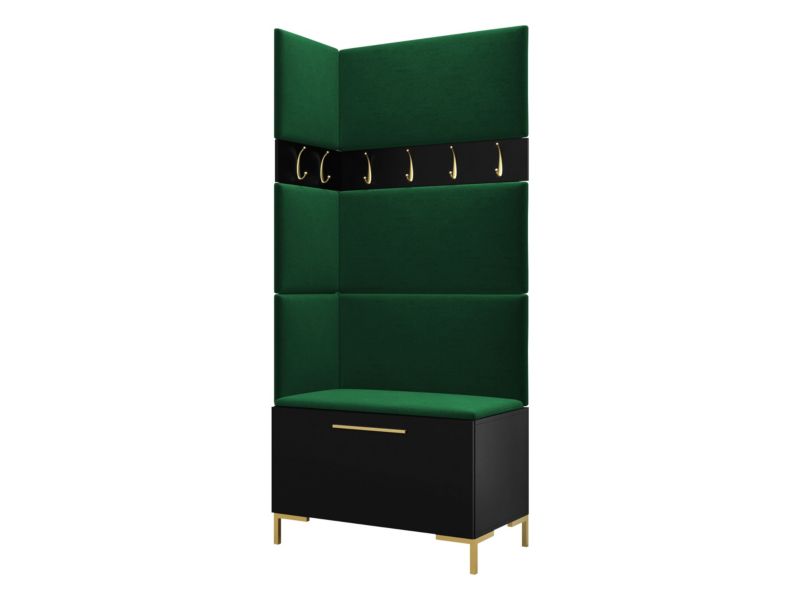 Garderoba MIRJAN 24 Zilion IV czarny + zielony 1 kpl.