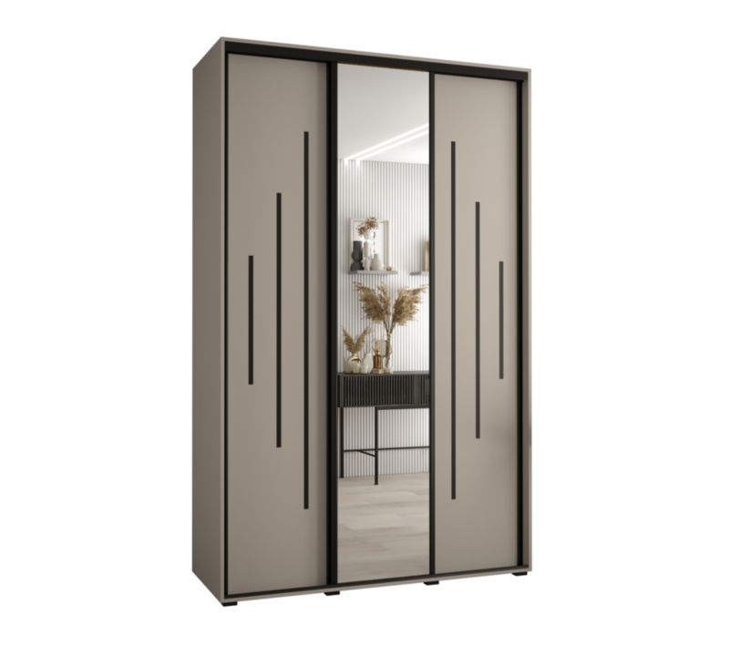 Szafa przesuwna Abiks 60 wysoka Dakota 13 150 kaszmir+kaszmir+czar 1 szt