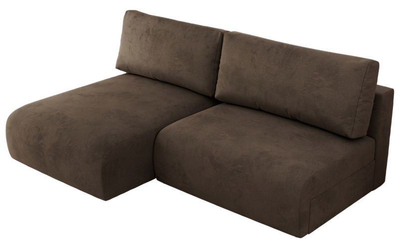 Narożnik MKS Meble VIVO L strona lewa brązowy welwet 1szt.