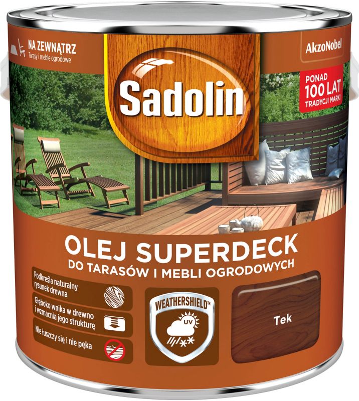 Olej do drewna Sadolin Superdeck tek 2,5 l
