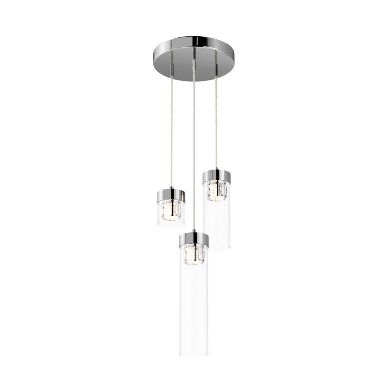 Lampa wisząca Zuma Line Gem 1581 chromowana transparentna tuby 3xG9 x 28W 1 szt.