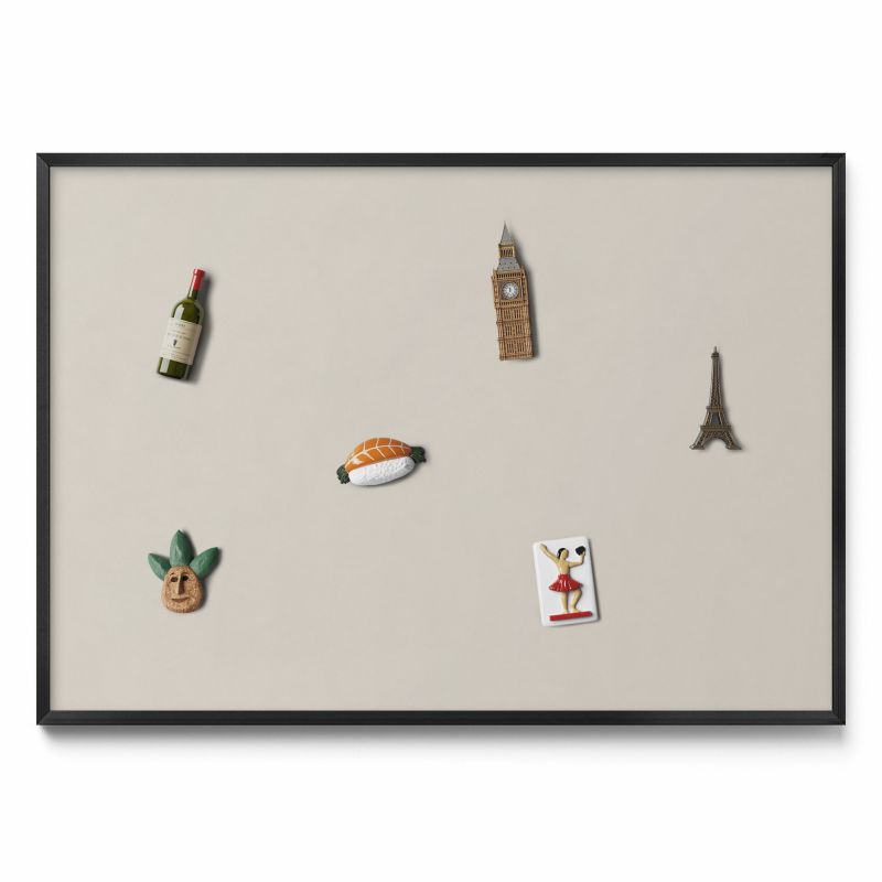 Tablica magnetyczna Tulup 100x70 cm Kolor kremowy w czarnej ramie 1 szt.