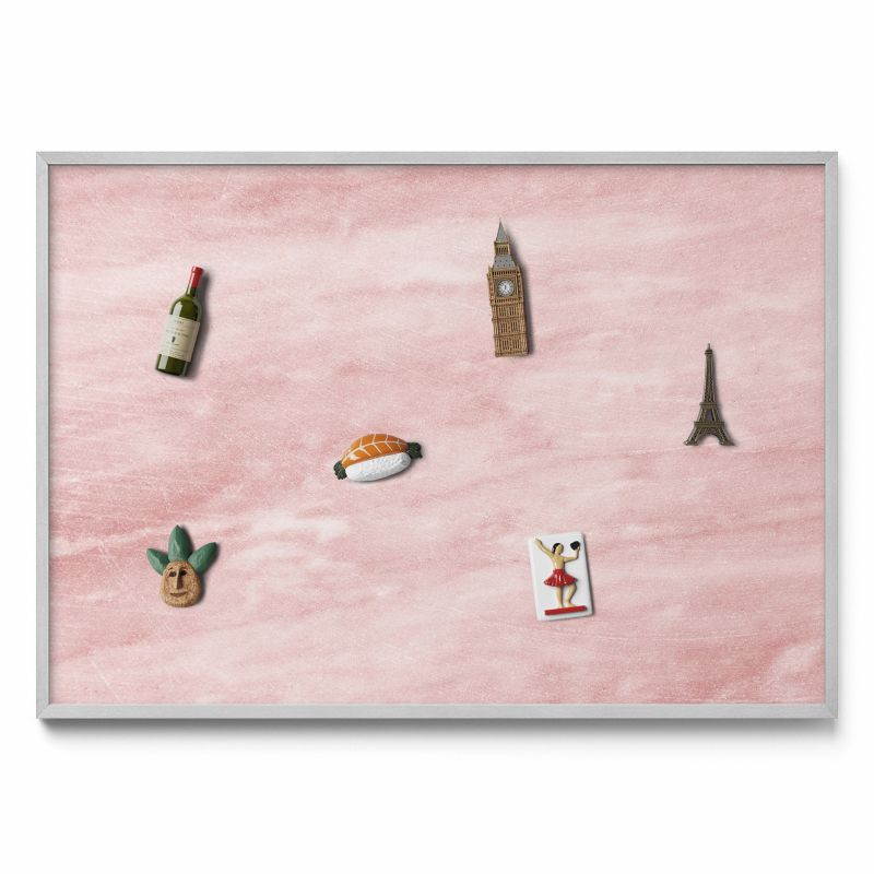 Tablica magnetyczna Tulup 100x70 cm Pasteloa tekstura skały w srebrnej ramie 1 szt.