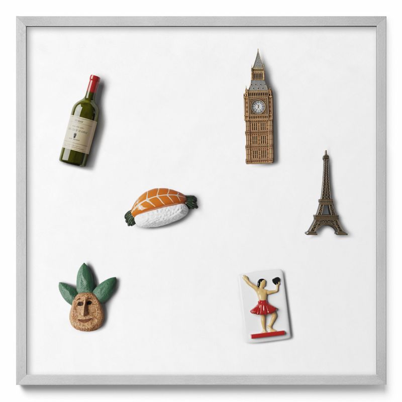 Tablica magnetyczna na ścianę Tulup 50x50 cm Kolor biały w srebrnej ramie 1 szt.