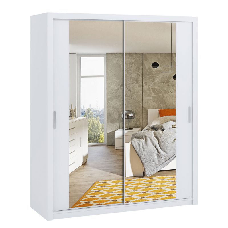 Szafa przesuwna z lustrem MIRJAN 24 Bono SZ180 biały 1 szt.