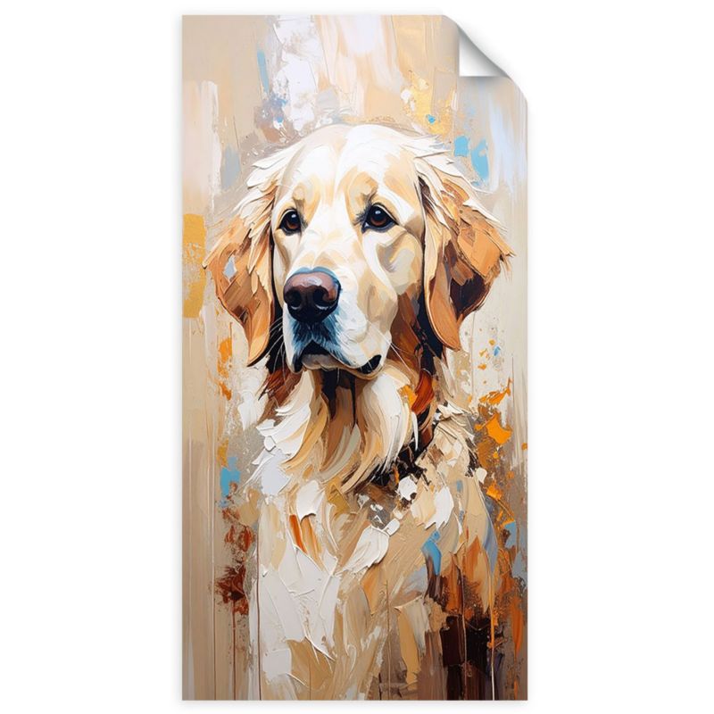 Plakaty samoprzylepne do salonu sypialni Feeby Pies Labrador retriever Zwierzę 40x80cm 1szt