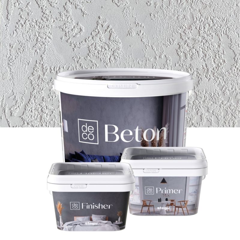 Zestaw Beton Architektoniczny, Primer, Finisher DECO BETON Złamana biel 20 kg - 1szt