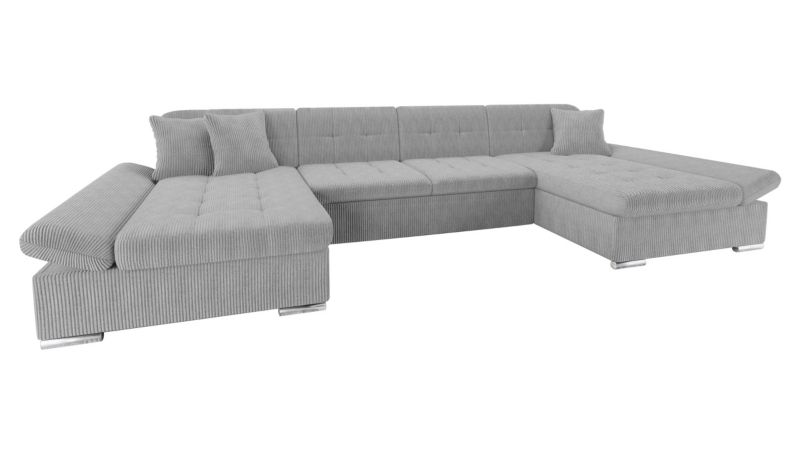 Narożnik MIRJAN 24 z funkcją spania Alia Sztruks jasny szary 1 szt.