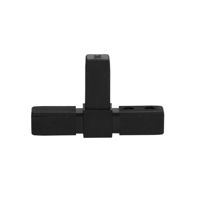 Łącznik PVC do rur kwadratowych 20 x 20 mm typ T czarny