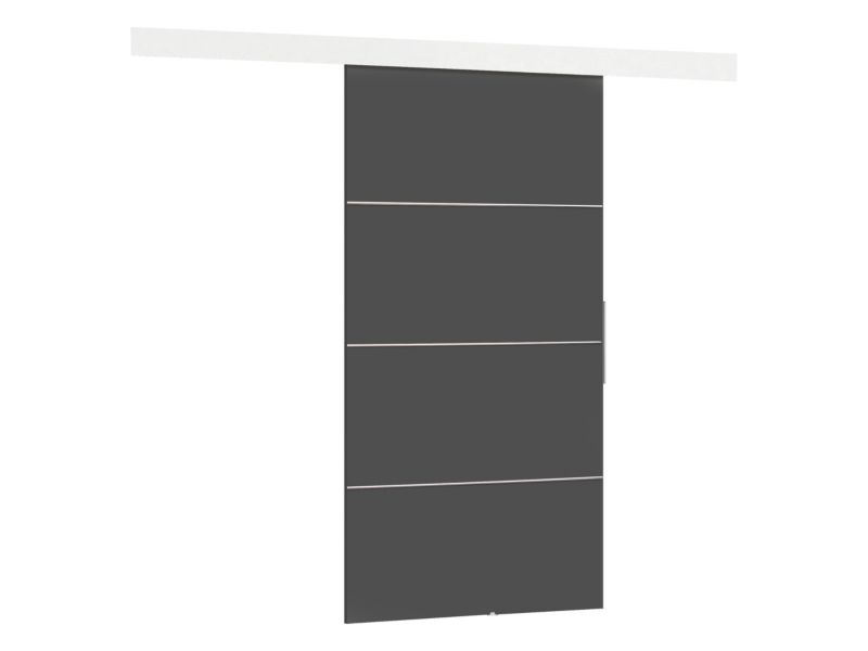 Drzwi przesuwne wewnętrzne MIRJAN 24 Malibu Plus 70 + samodomykacz antracyt 1 kpl.