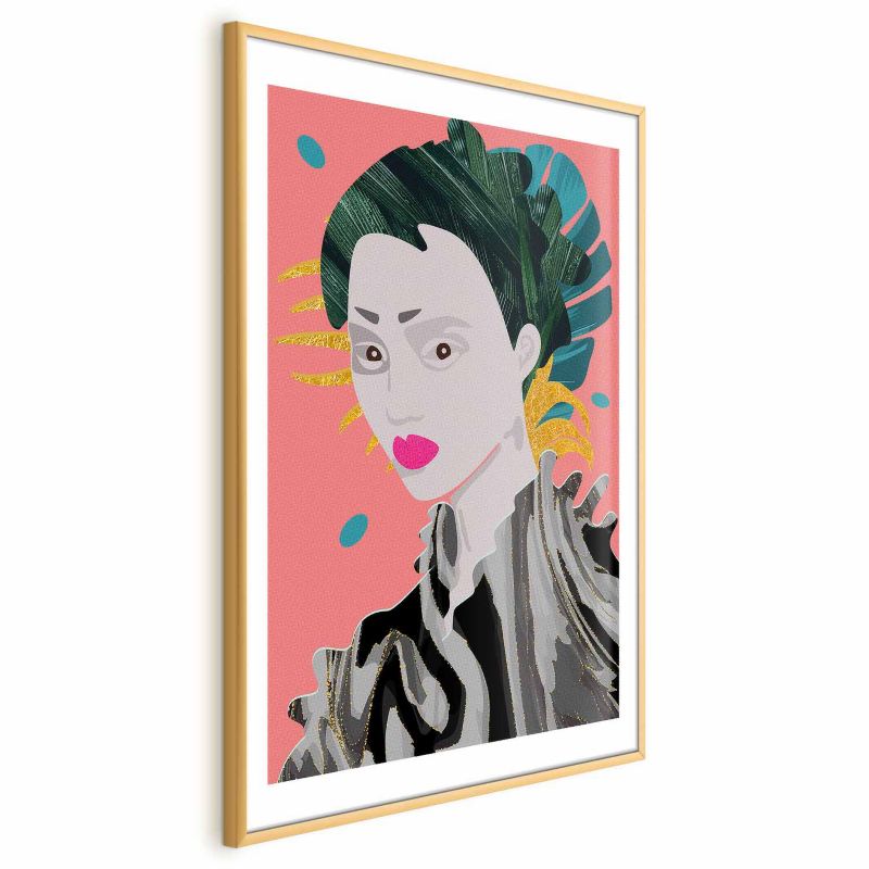 Plakat Artgeist Azjatycki styl 60x90 cm z ramą złotą 1 szt
