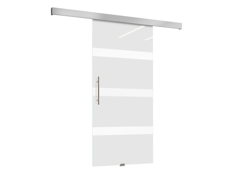 Drzwi przesuwne wewnętrzne szklane MIRJAN 24 Porto II 100 szkło hartowane / szkło piaskowane 1 kpl.