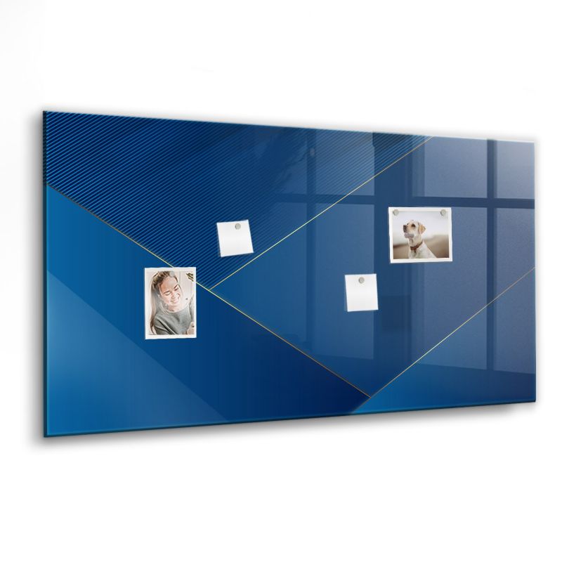 Szklana tablica magnetyczna Wallfluent 120x60 cm Ozdobna abstrakcja Biały marker 1 szt.